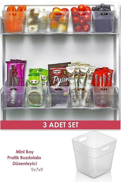 AYGÖREN HOME 3-Piece Refrigerator Door Organizer| Refrigerator Organizer and Bathroom Organizer