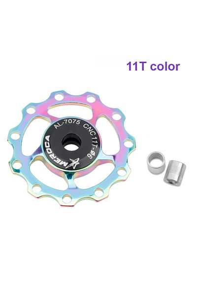 Choice 11T Color MEROCA Bicycle Rear Derailleur Jockey Wheel 11T 13T Metal Bearing Pulley MTB Road Bike Gui