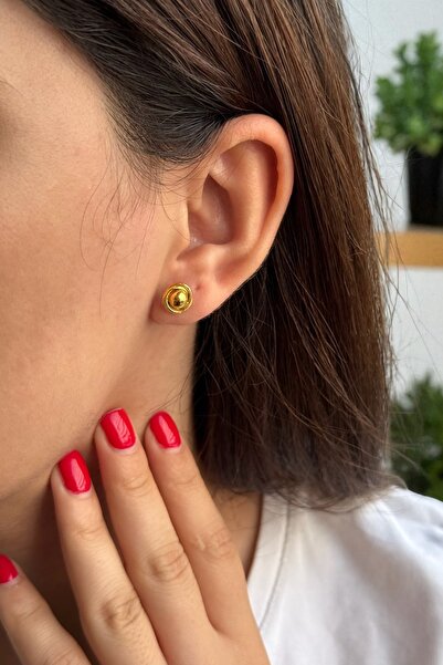 Utku Kuyumculuk 22 AYAR TOP ÇİÇEK KÜPE