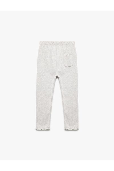 Koton Basic Leggings with Elastic Waist and Pocket Detail