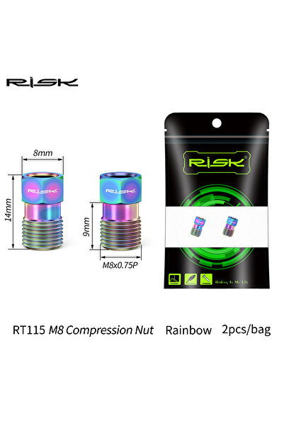 Choice طقم مسامير فرامل قرص زيت الدراجة من التيتانيوم RT115 CL، مكون من قطعتي...