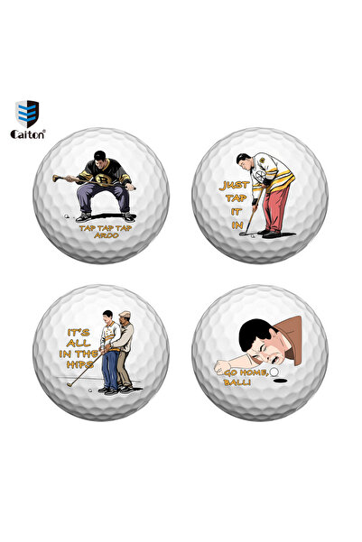Choice مجموعة كرات جولف كايتون من 4 قطع - 4 تصاميم فريدة، هدايا مرحة للرجال، ...
