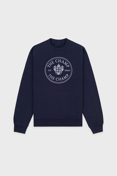 The Champ Clothing Hanorac unisex bleumarin – The Champ Crest, Crew Neck, Modern College și City Style