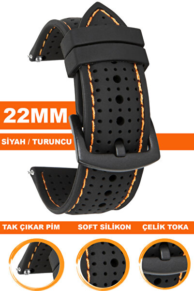 COBRA حزام ساعة من السيليكون الناعم متوافق مع ساعة 22 ملم 22S26B