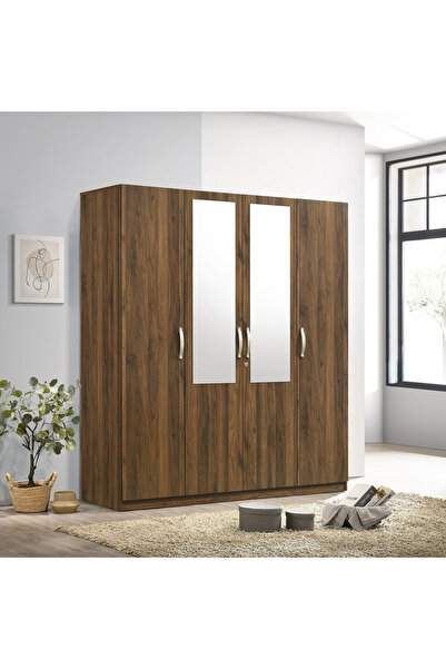 Home Box خزانة ملابس كولتورب بلس بأربعة أبواب ومرآة