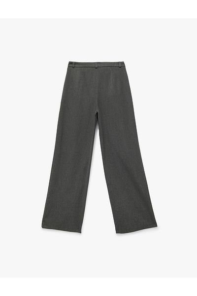 Koton High Waist Palazzo Trousers with Pockets and Pleat Detail
