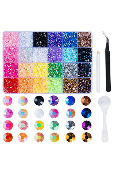 Choice4 4mm-17000pcs Jelly AB 24 grids DUCRYSTAL 24 Color 3/4/5mm Resin rhine...