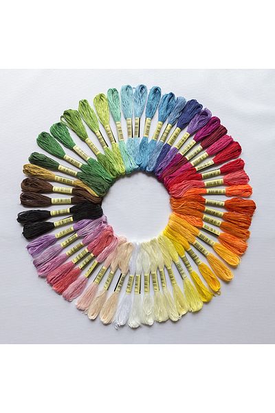 Choice 1mm 50PCS 12/24/36/50Pcs DIY Sewing Floss Kit Craft Art Sewing Multicolor Ecological Cotton Embroide