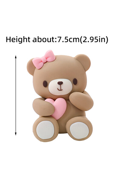 Choice25 دب جديد لتزيين الكيك، دب طروادة، حروف وردية وزرقاء، كلمة "طفل" لتزيي...