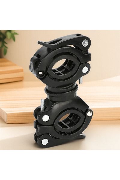 Choice black 360 Rotating Bicycle Flashlight Holder Clip Adjustable Bracket Bike Lamp Mounting Accessory