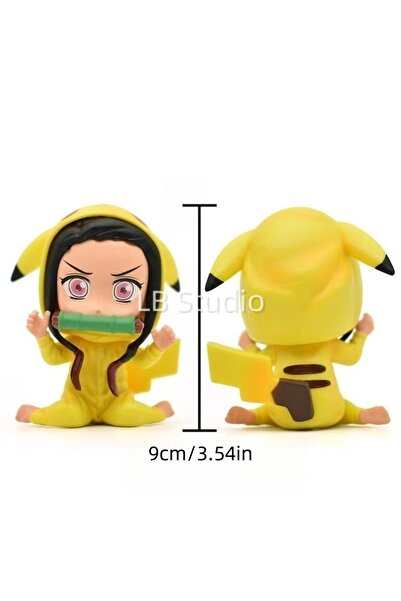 BANDAI Nezuko أنيمي شيطان القاتل الشكل كامادو Nezuko كوس بيكاتشو عمل الشكل تح...