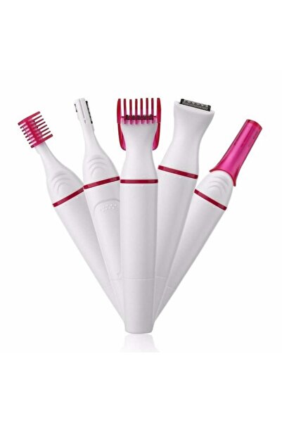 FOXMAG24 Mini epilator 5 în 1, lame din oțel inoxidabil, capete lavabile, fun...