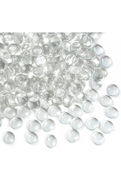 Hakacc Комплект от 420 декоративни камъка Hakacc, стъкло, прозрачни, 1.7 см