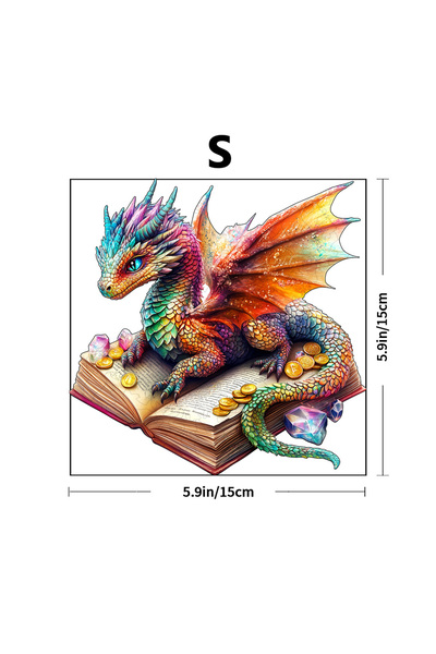 Choice لغز تنين خشبي ثلاثي الأبعاد Z204PT-S - لغز ذهني بأشكال حيوانية غير منت...