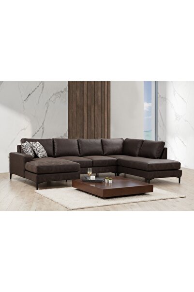 Vivense Porto Köşe Koltuk, Kahve, Sol Köşe