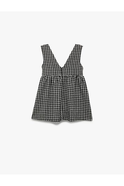 Koton Bow Detailed V-Neck Strap Gilet Dress