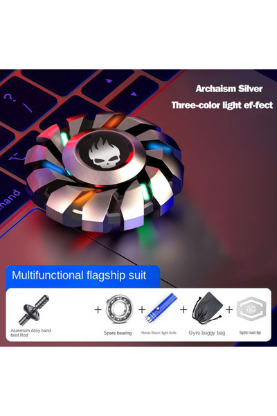 Choice لعبة فيدجيت سبينر فضية اللون من مجموعة فيدجيت سبينر مضيئة مصنوعة بالكا...