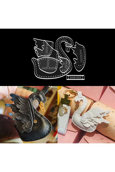Choice ACL YOMDID Creative Swan Handmade Template DIY Keychain Pendant Decoration Leather Stencil Acrylic M