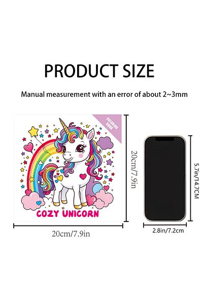 Choice 792 24 Pages Adult Coloring Book: Cute Unicorn Designs for Relaxation and Healing Moments - Perfect