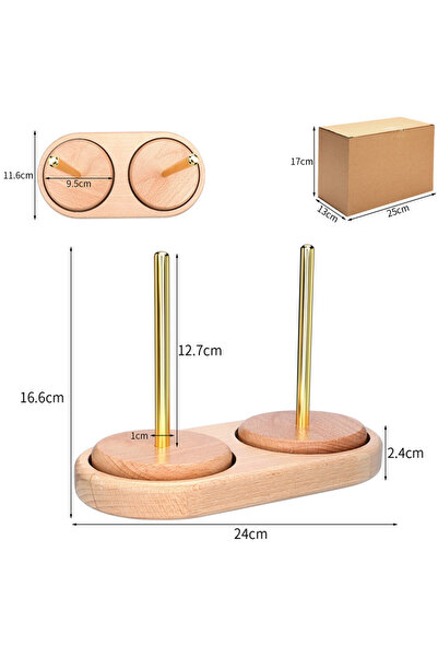 Choice1 حامل بكرة غزل دوار خشبي صلب جديد من IMZAY من النوع 2، لفافة غزل للكروشيه