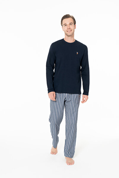 U.S. Polo Assn. Πόλο Ασν. Ανδρικό σετ πιτζάμες Navy Blue
