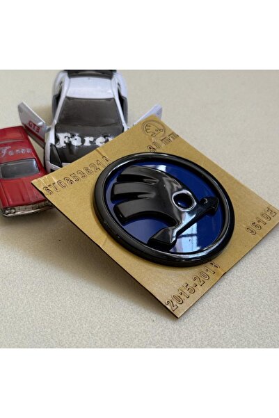 EDEXPORT Skoda Yeni Nesil Mavi Bagaj Arması 8cm 3M 3D ABS