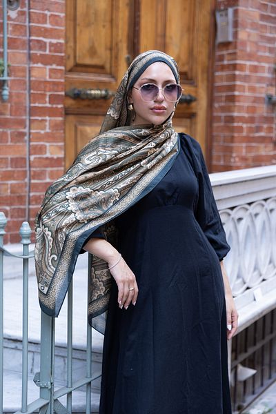 Oxygen Scarfs New Ethnic Pattern Cotton Silk Shawl 65301