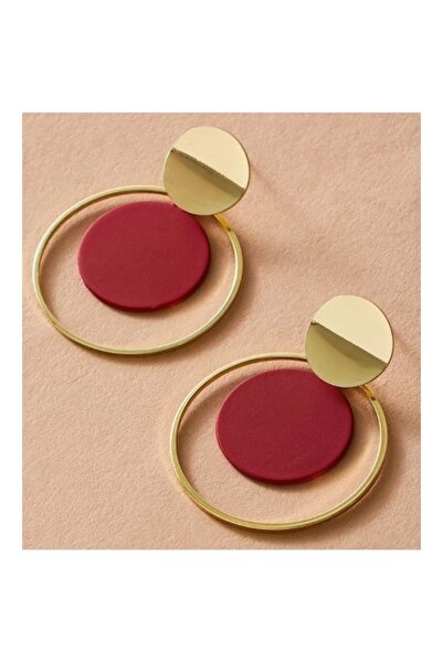 Inovius - Round Earrings in Powder Pink and Gold