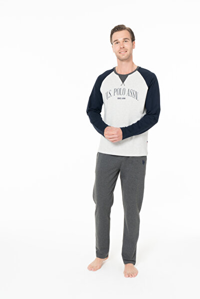 U.S. Polo Assn. U.S. Polo Assn. Чоловічий піжамний комплект синього кольору