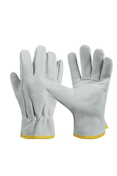 Choice White grey sheepskin Work Gloves Sheepskin Leather Workers Work Welding Safety Protection Garden Spo