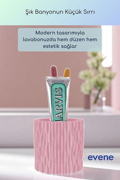 Evene Θήκη οδοντόβουρτσας Βάση οδοντόβουρτσας Βάση οδοντόβουρτσας Μαλακό ροζ χρώμα Μοντέλο 78
