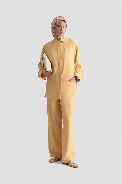 Armine Cămașă de bază cu buzunare 25KD4003 Camel