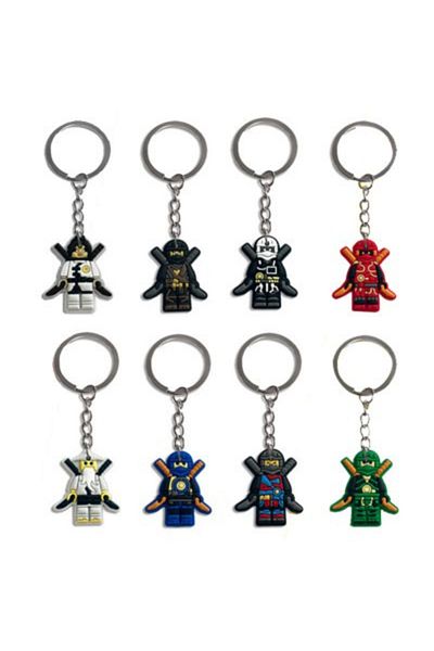 Choice 8pc mixed 8pc/Set The New Ninja Keychains Soft PVC Keyring Theme Kids Party Gift