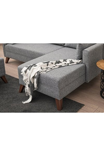 Vivense BELLA SOFT MİNİ KÖŞE KOLTUK, GRİ, SOL KÖŞE