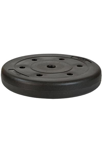 ENERO FIT Rubber fitness disc, 15kg, diameter 29.5mm, black