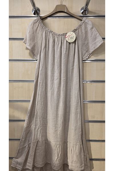 Park Moda Rochie din in italian Guler Gathered