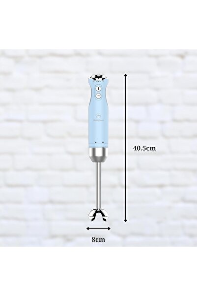 White Westinghouse Westinghouse USA Retro Hand Blender – 600W Handheld Stick Blender, Blue | Stainless Steel Immersio