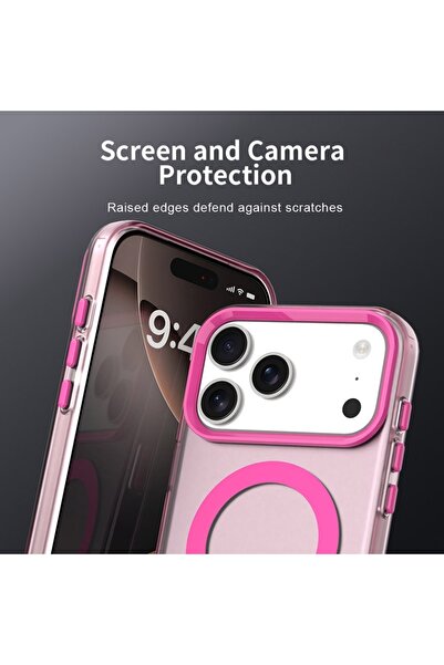 SKYDDAR INNOVATION Θήκη για iPhone 17 Pro Max, CandyCase, Magsafe, σετ αυτοκόλλητων, ροζ