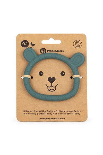 Petite&Mars Teething toy, Petite&Mars, Teddy bear, Soft, Soothing effect on gums, Silicone, BPA free