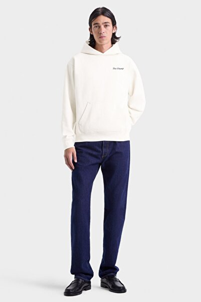 The Champ Clothing Unisex 3 Thread Raised Ecru Hooded Sweatshirt – The Champ Printed, Κεντημένο, Μοντέρνα Μόδα Πόλης