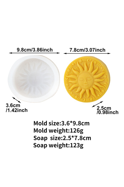 Choice1 قالب شمس وجه قمر الشمس قالب شمعة سيليكون DIY قالب صنع صابون شمعة قمر ...