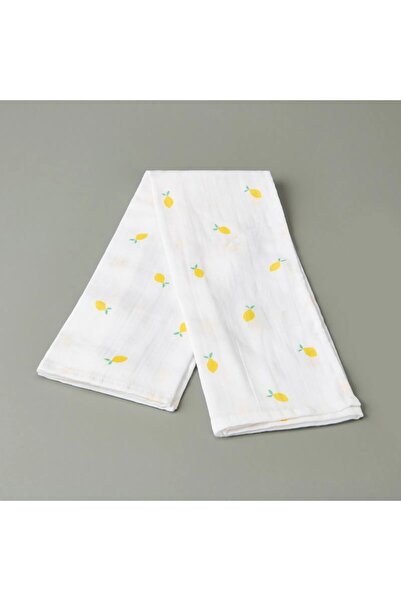 TiToconcept قماش تجفيف ناعم من الموسلين بنقشة الليمون - أبيض - 40x60 سم