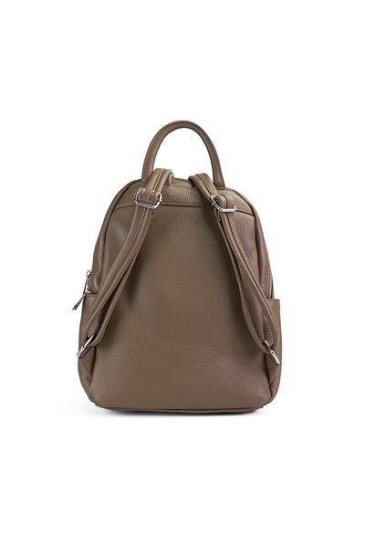 Posete Fagaras Timeea Leather Backpack - Taupe, Genuine Leather Backpack, Backpack, Genuine Leather, Leather Backpack