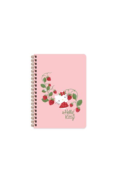 Hello Kitty A5 Sert Kapak Spiralli Defter - Pembe