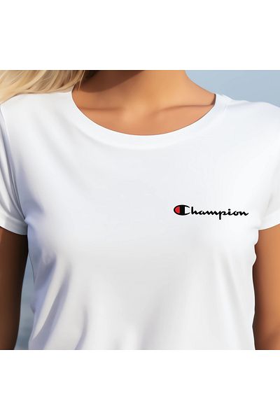 Free Tarz Tricou alb Chmpn imprimat