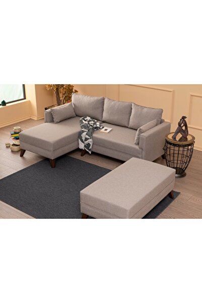 Vivense BELLA SOFT MİNİ KÖŞE KOLTUK, KREM, SOL KÖŞE