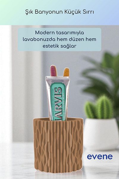 Evene Θήκη οδοντόβουρτσας Βάση οδοντόβουρτσας Βάση οδοντόβουρτσας Milk Coffee Color Model 78