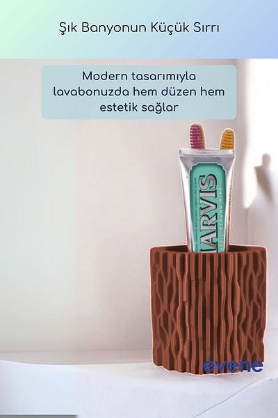 Evene Θήκη οδοντόβουρτσας Βάση οδοντόβουρτσας Βάση οδοντόβουρτσας Σκούρο καφέ Χρώμα Μοντέλο 78
