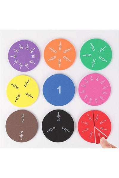 Choice random color 9pcs Interactive Fraction Math Manipulatives - 9PCS EVA Score Addition and Subtraction