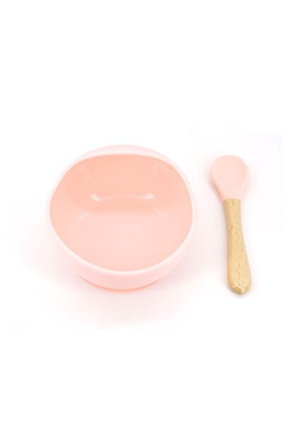 Briggs Set 2 pieces baby feeding and diversification kit made of silicone, bowl with suction, wooden and si